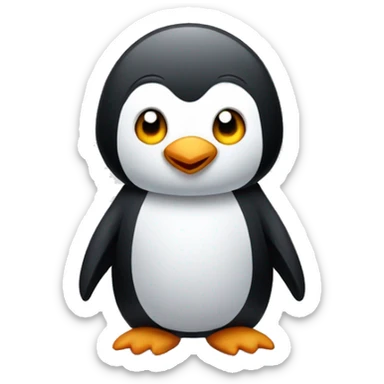 Penguin disguise like a bear  sticker