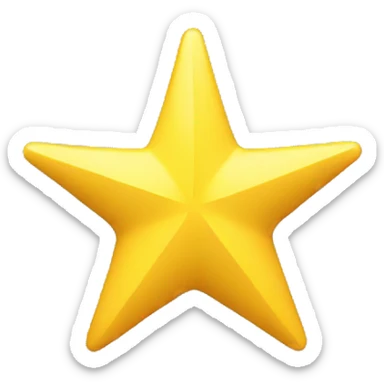 simle 3d rating star sticker
