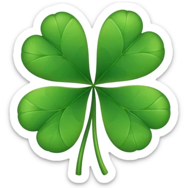 5 leaf clover sticker