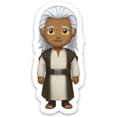 geralt of rivia wearing saudi thobe sticker