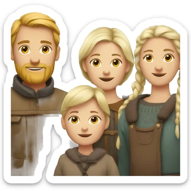 Nordic family sticker