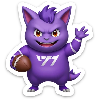 Gengar football playing sticker
