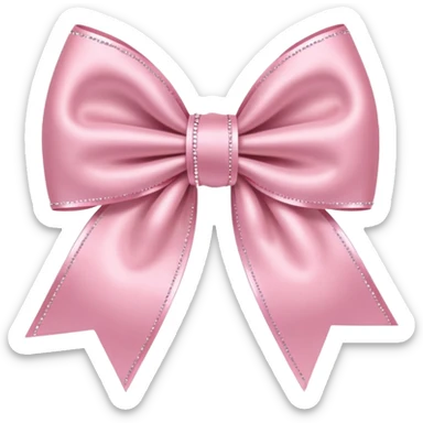 Light pink bow with sparkles  sticker