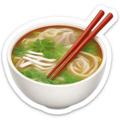 Pho soup with chopsticks sticker