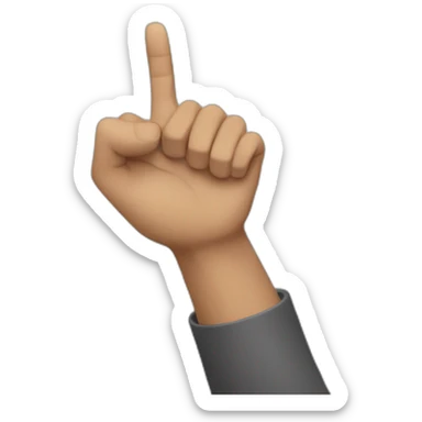 Man Raising Hand sticker