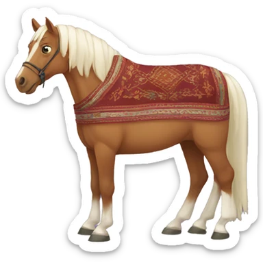 Horse with a rug  sticker