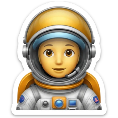 Astronaut helmet with Suggests a contained environment and communication. sticker