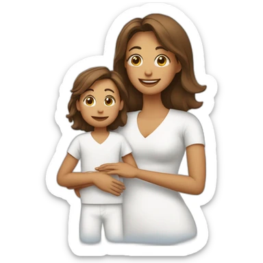 Maman avec son fils et son marié sticker