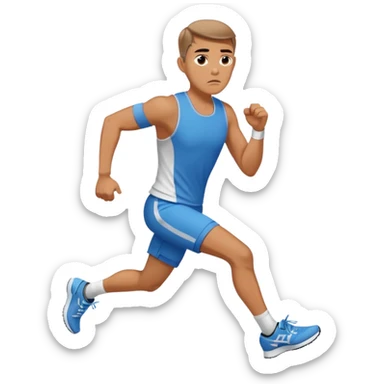 Man running after hyundai ionic sticker