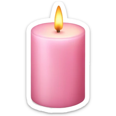 light pink candle sticker
