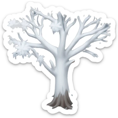 White winter tree aesthetic  sticker