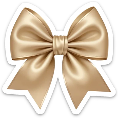 Beige bow sticker