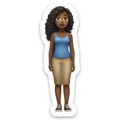 full-length girl with an hourglass figure sticker