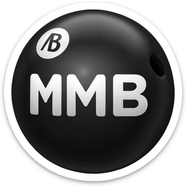 Black pull Ball with MB written on it. Nothing else no holes or anything. sticker