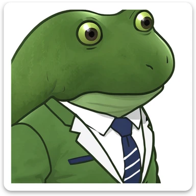 bufo in a japanese suit sticker