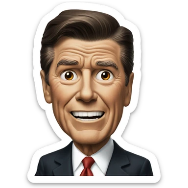 Ronald Reagan is scared sticker