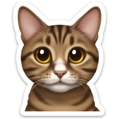 Brown tabby munchkin cat sticker