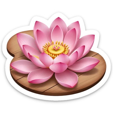 lotus flower placed on a nail board sticker