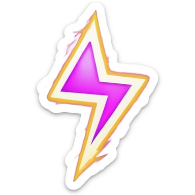 lightning bolt glowing purple  sticker