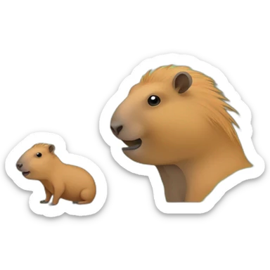 Capibara with gumy sticker
