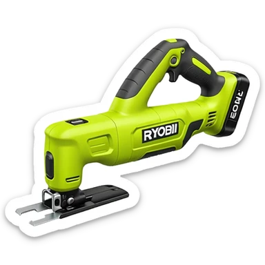 RYOBI ONE+ 18V Cordless Reciprocating saw battery emoji style sticker