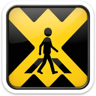 pedestrian crossing sign sticker