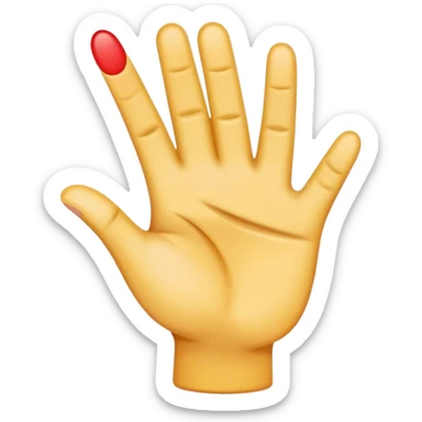 An emoji that represents the saying “give me” sticker