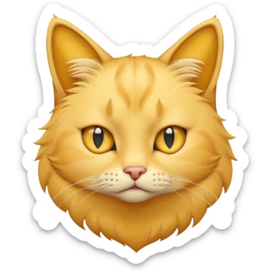 scratch cat from scratch.mit.edu, scratch cat is yellow
he is very sad shedding 1 tear from his left eye sticker