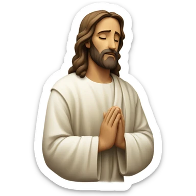 Jesus praying sticker