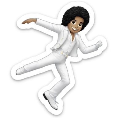 Michael Jackson (white skin) dancing the moonwalk sticker