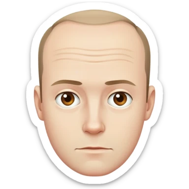 Receding hairline sticker