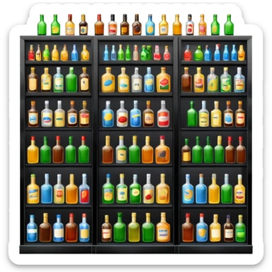 Alcohol store sticker