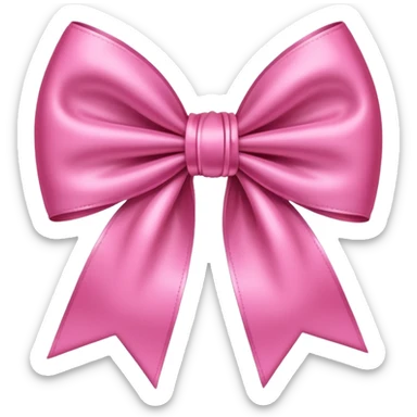 Pretty pink bow emoji sticker