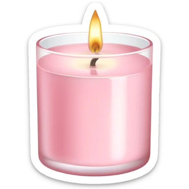 Bath and body works light pink candle sticker