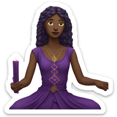tarot cards purple colors sticker
