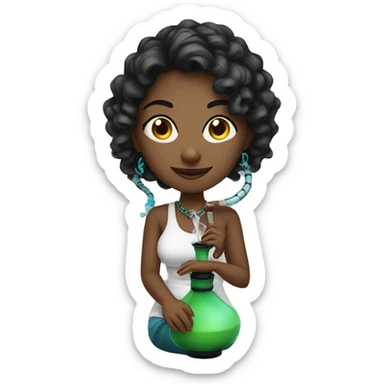 hookah girl sticker