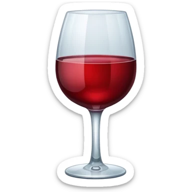 Red wine glass
 sticker