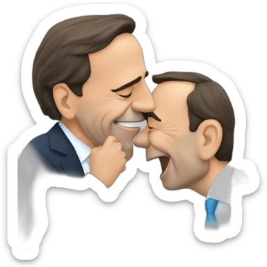 jose maria aznar kissing mariano rajoy sticker