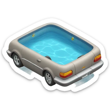 car swimming pool sticker