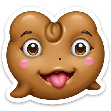 Poop in kisses sticker