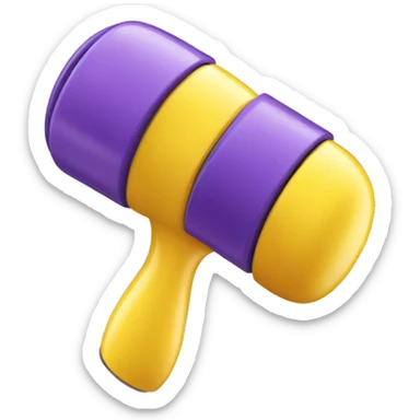 a plastic curler for hair on desk sticker