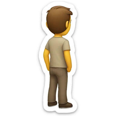 turning around  sticker