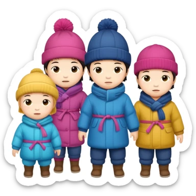 japanese toddlers 
"“Winter Health for Kids: The Role of Vitamin D and Sunlight”
→ Educational and visual – highlight GoCLN Kids line." sticker