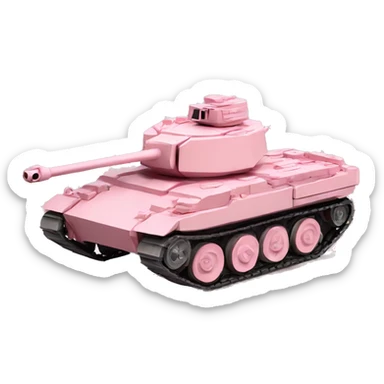 Light pink army tank sticker