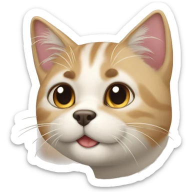 Gato con cara de perro  sticker