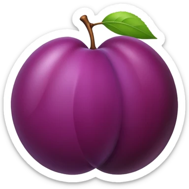 plum not apple sticker