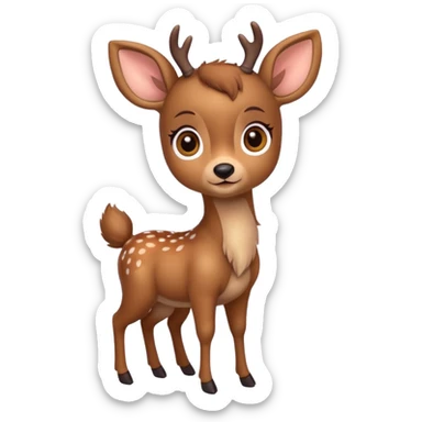 cute little deer full body sticker