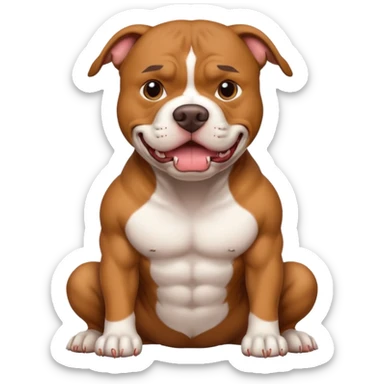 Aggressive pitbull sticker