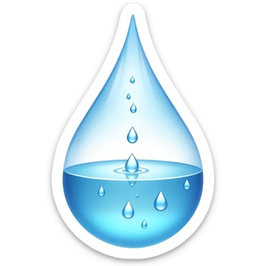 Tear drops with tiny words inside: overwhelmed, ignored, trying sticker