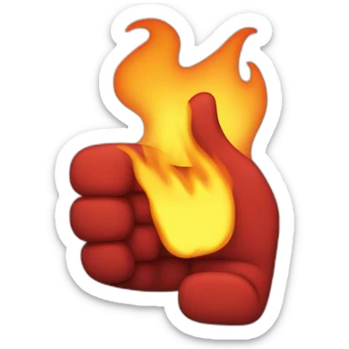 flames thumbs up sticker